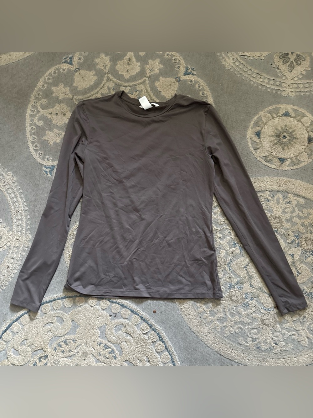 H&M Long Sleeve Crewneck Top - Charcoal
